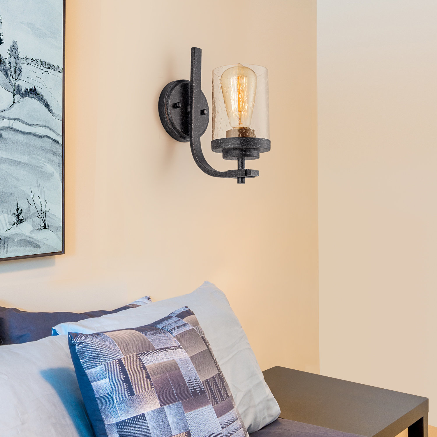 Interior wall light fixtures top